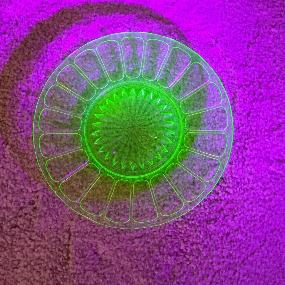 Blemished Hazel Atlas Uranium Glass RIBBON 6.25